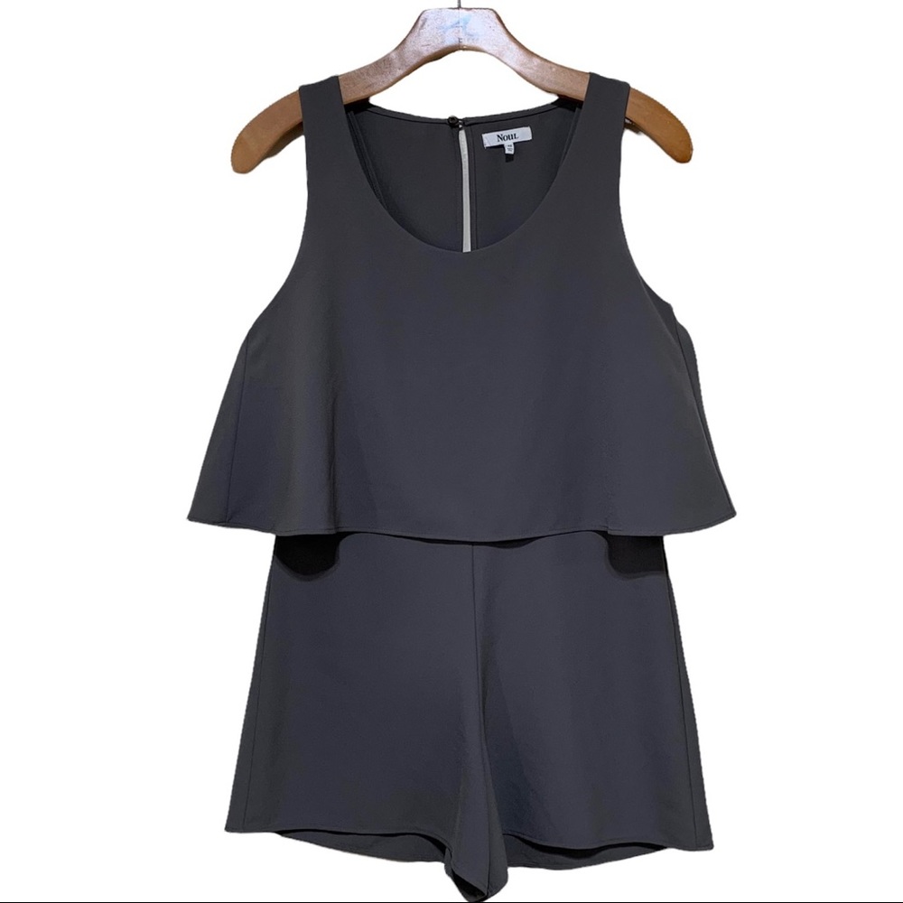 Noul Brown Sleeveless Open Back Short Romper Size XS